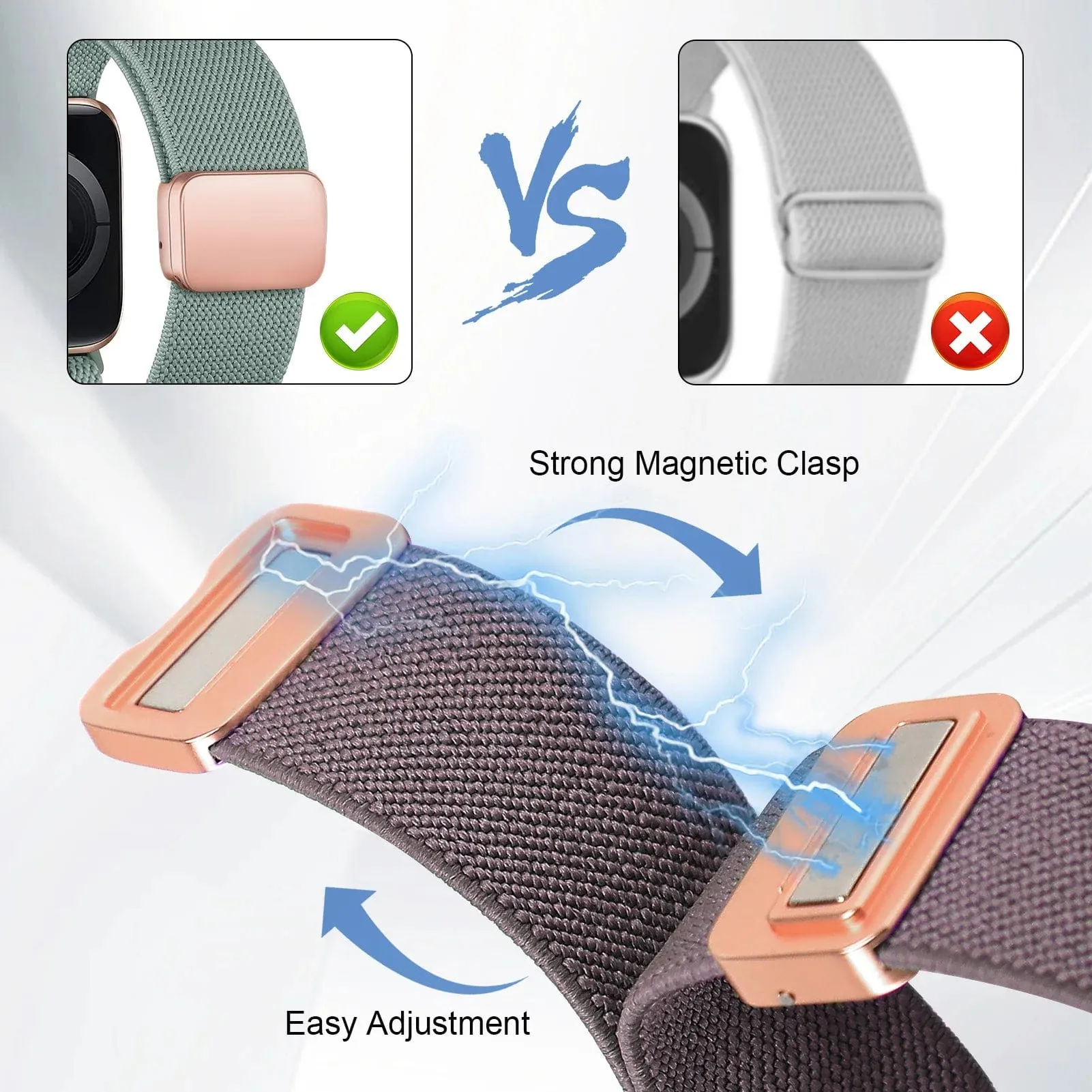 Magnetic Nylon Sports Watch Band