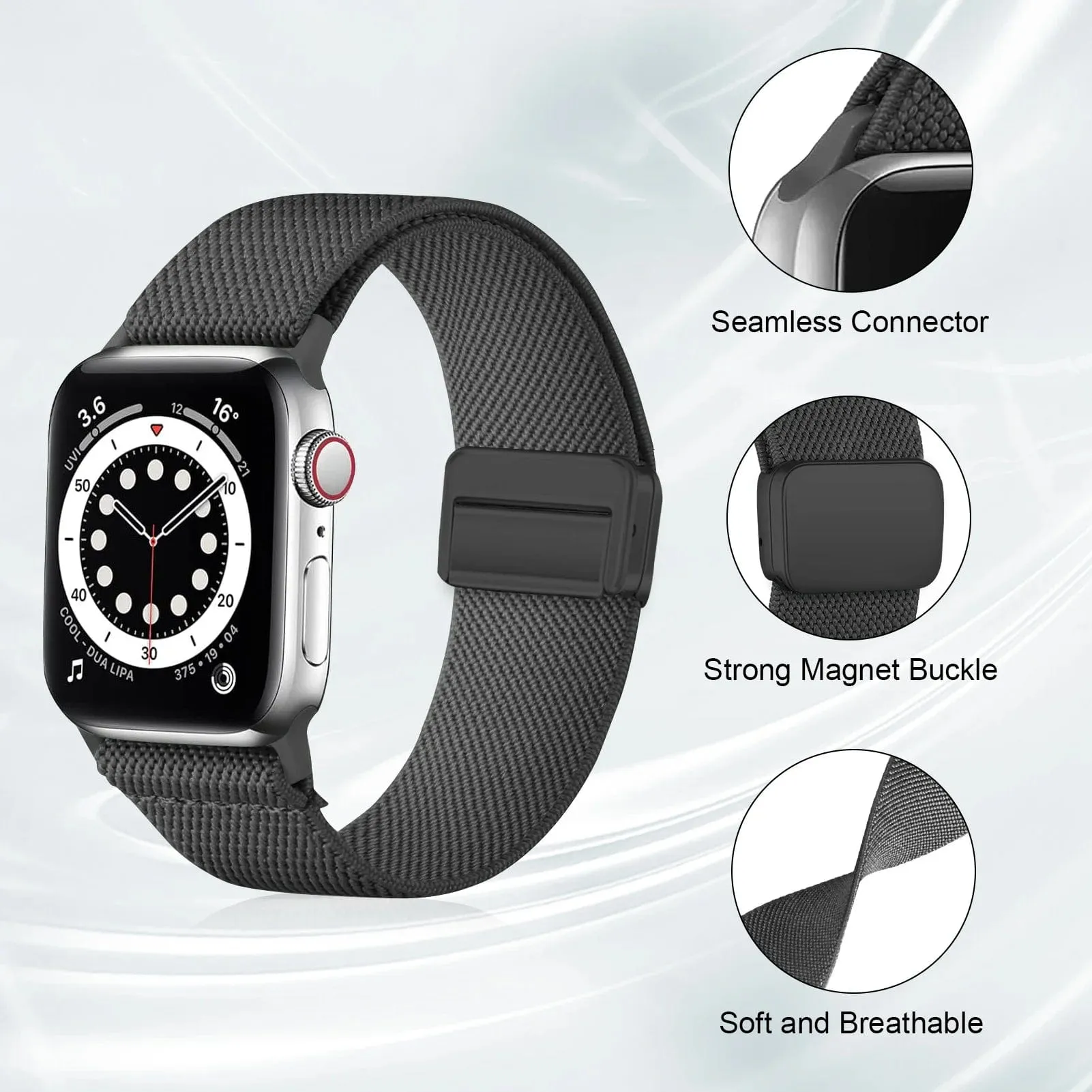Magnetic Nylon Sports Watch Band