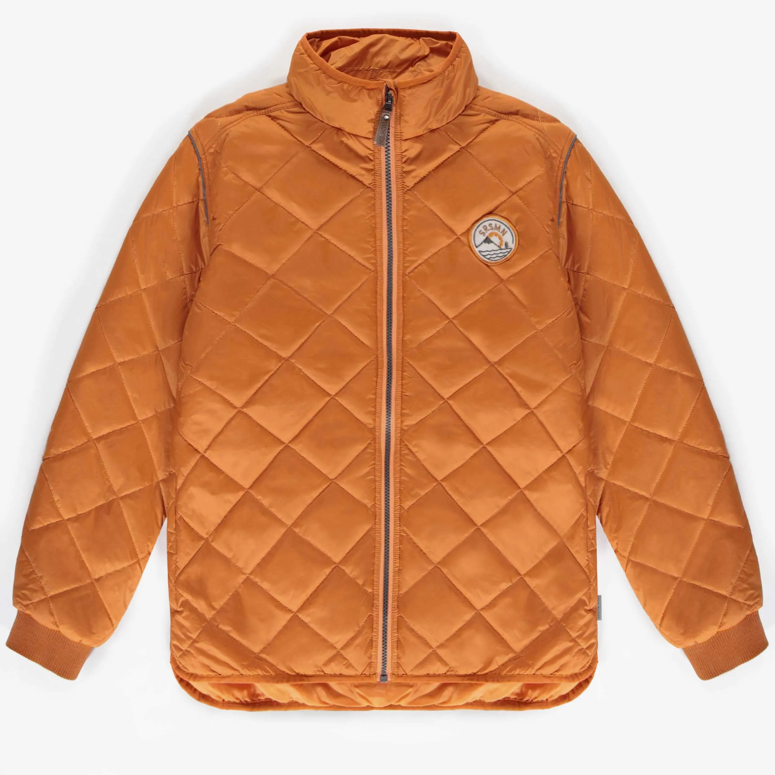 Manteau caramel matelassé en nylon, adulte || Caramel quilted coat in nylon, adult