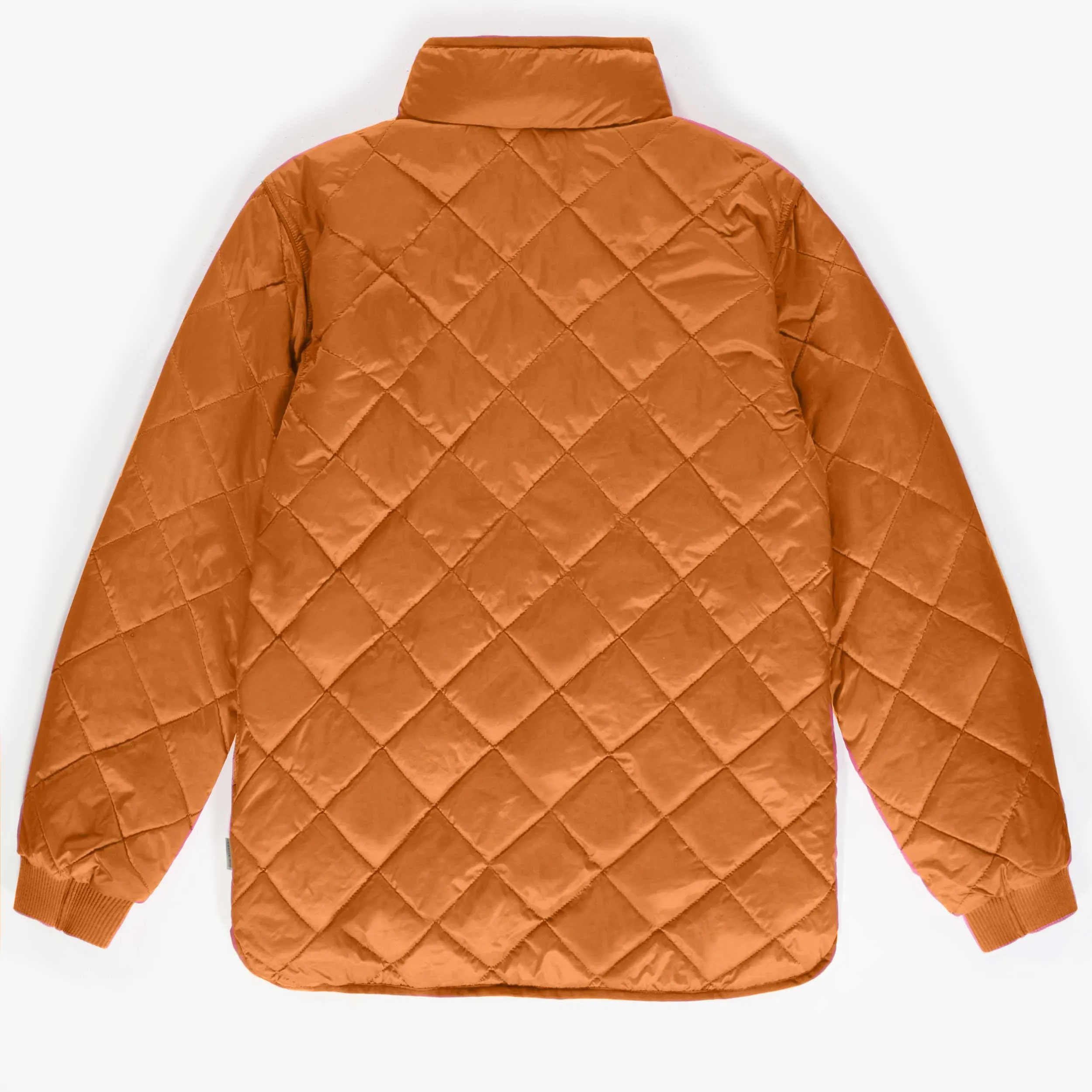 Manteau caramel matelassé en nylon, adulte || Caramel quilted coat in nylon, adult