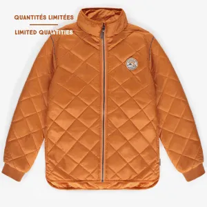 Manteau caramel matelassé en nylon, adulte || Caramel quilted coat in nylon, adult