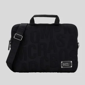 MARC JACOBS Logo Quilted Nylon Laptop Bag Black RB-4P4SCP006S02