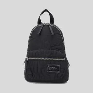 MARC JACOBS Nylon Jumbled Logo Small Backpack Black RB-4S4HBP002H02