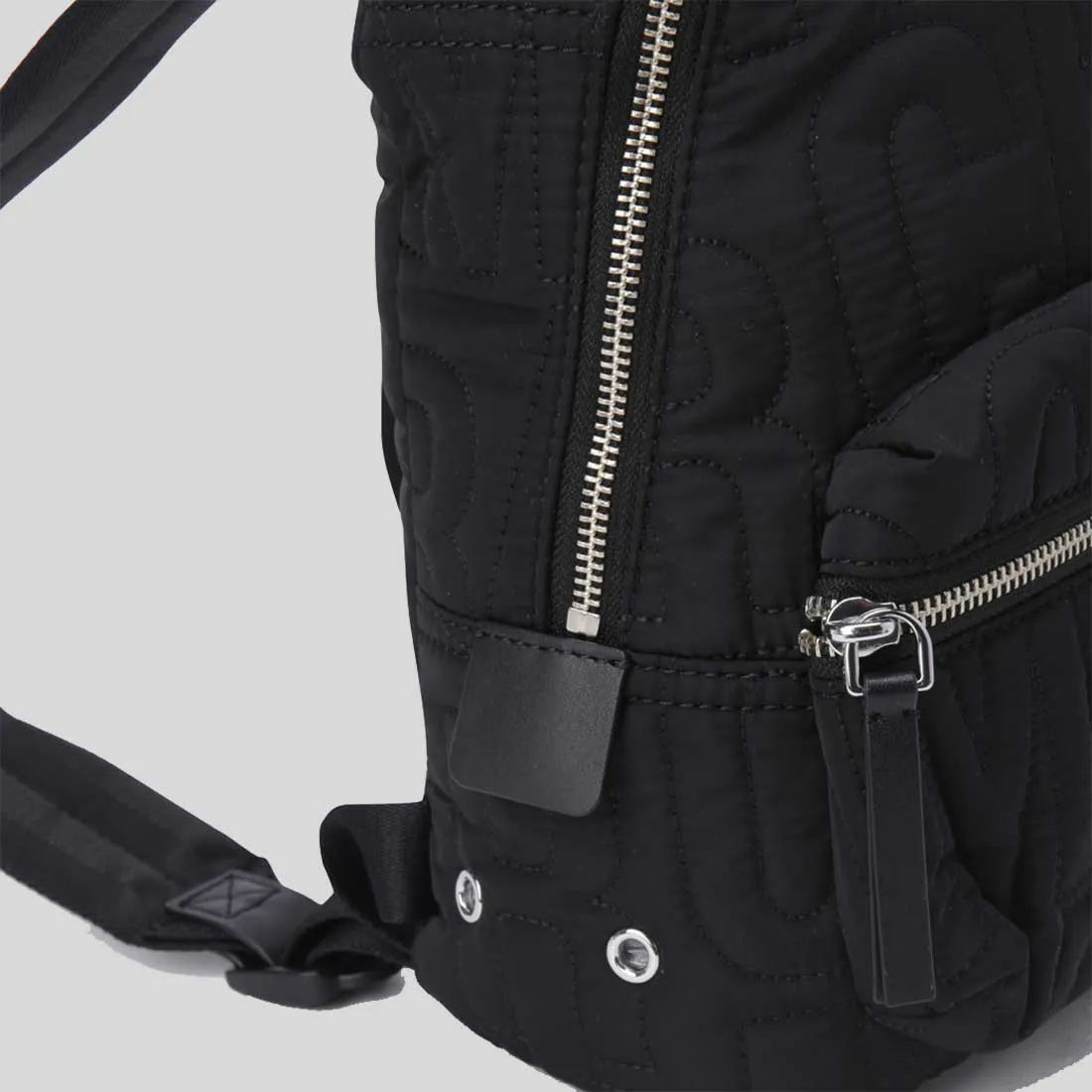 MARC JACOBS Nylon Jumbled Logo Small Backpack Black RB-4S4HBP002H02