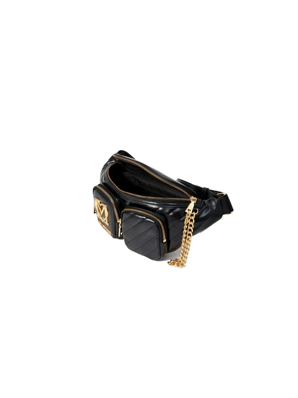Marsupio Pu Quilted Obliquo - Nero