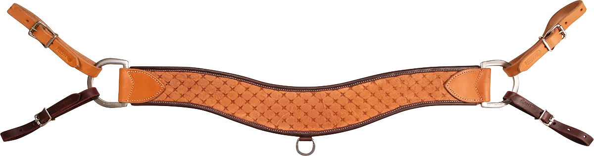 Martin Quilted Tooled Steer Roper Breastcollar