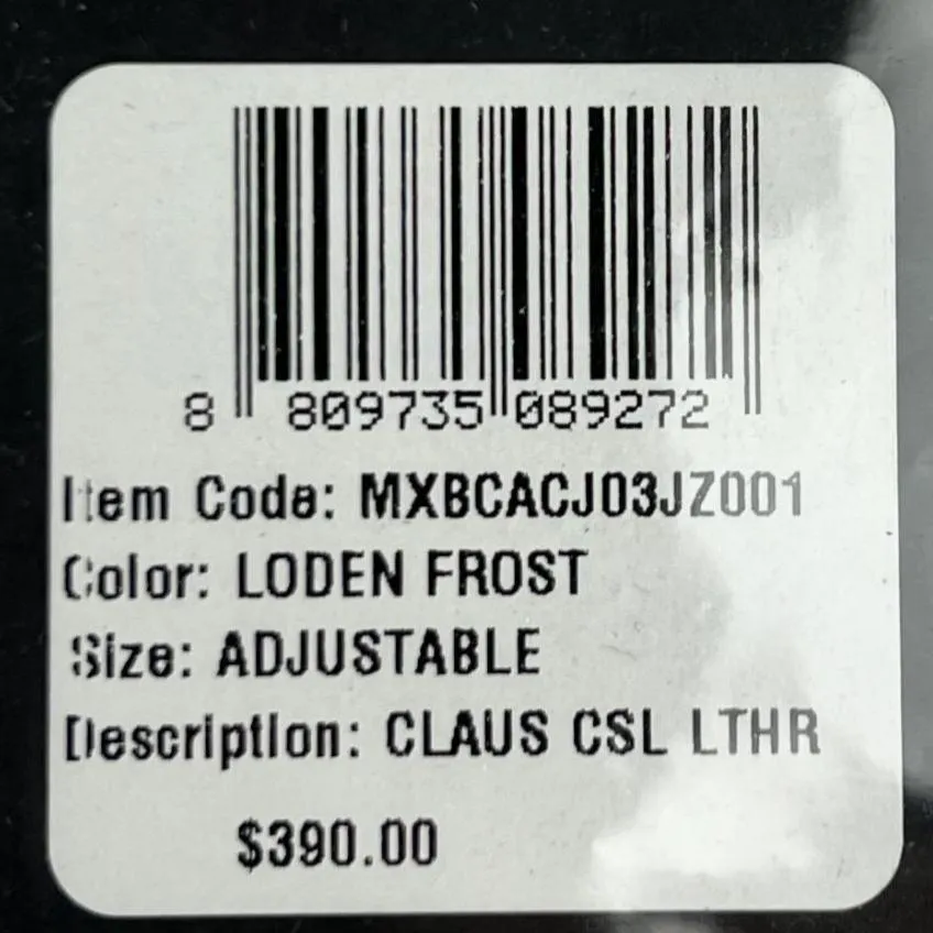 MCM Mens Claus Epoxy M Loden Frost Leather Reversible Belt Customizable