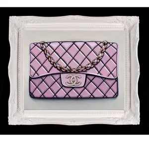Medium Limited Edition Diamond Bebe Rose Chanel Giclée