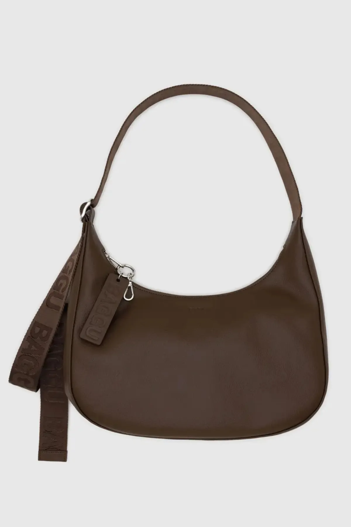 Medium Recycled Leather Crescent Bag
