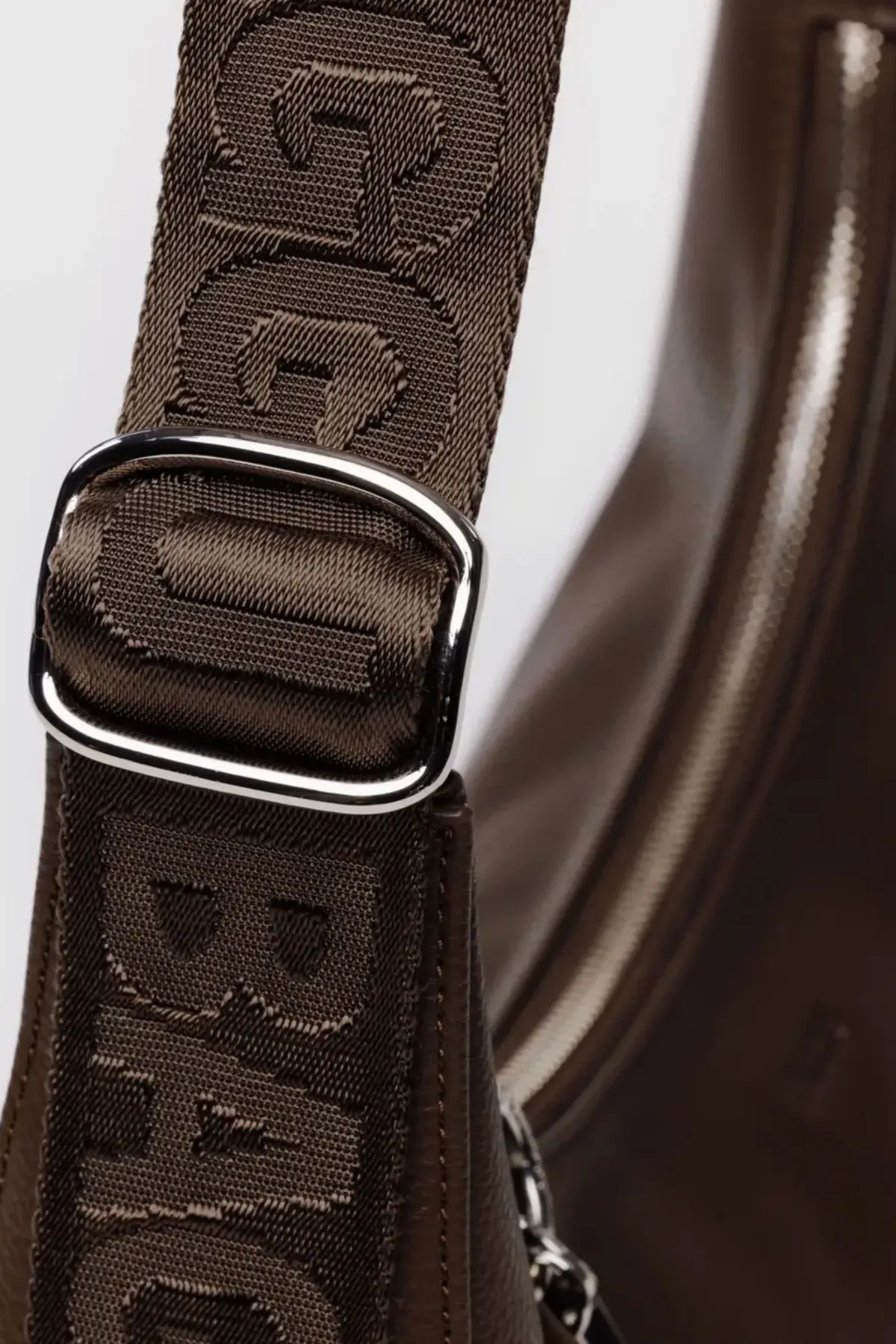 Medium Recycled Leather Crescent Bag