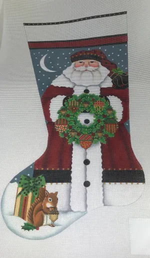 Melissa Shirley 2037 Acorn Santa Sock