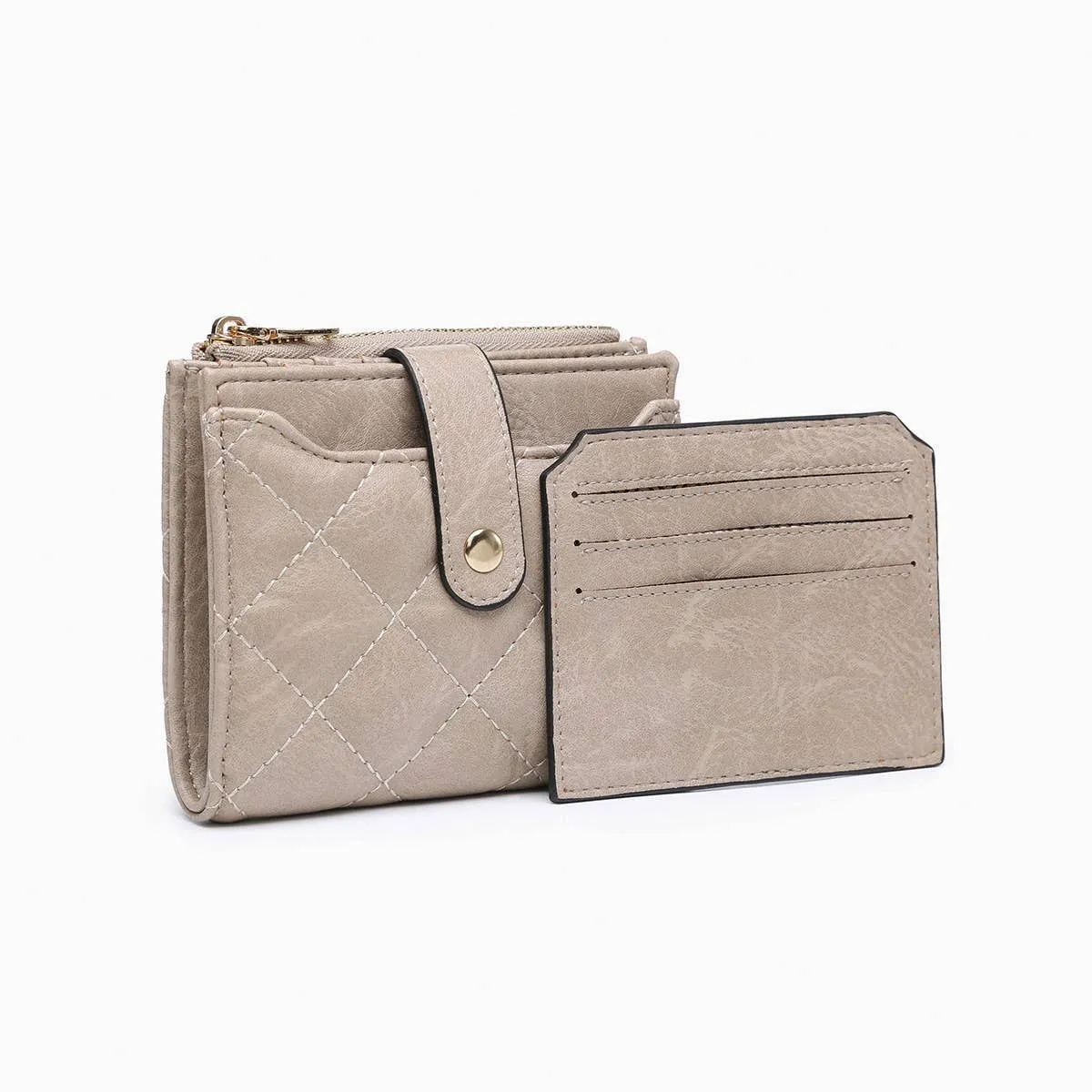 Melody Quilted Zip Top Wallet