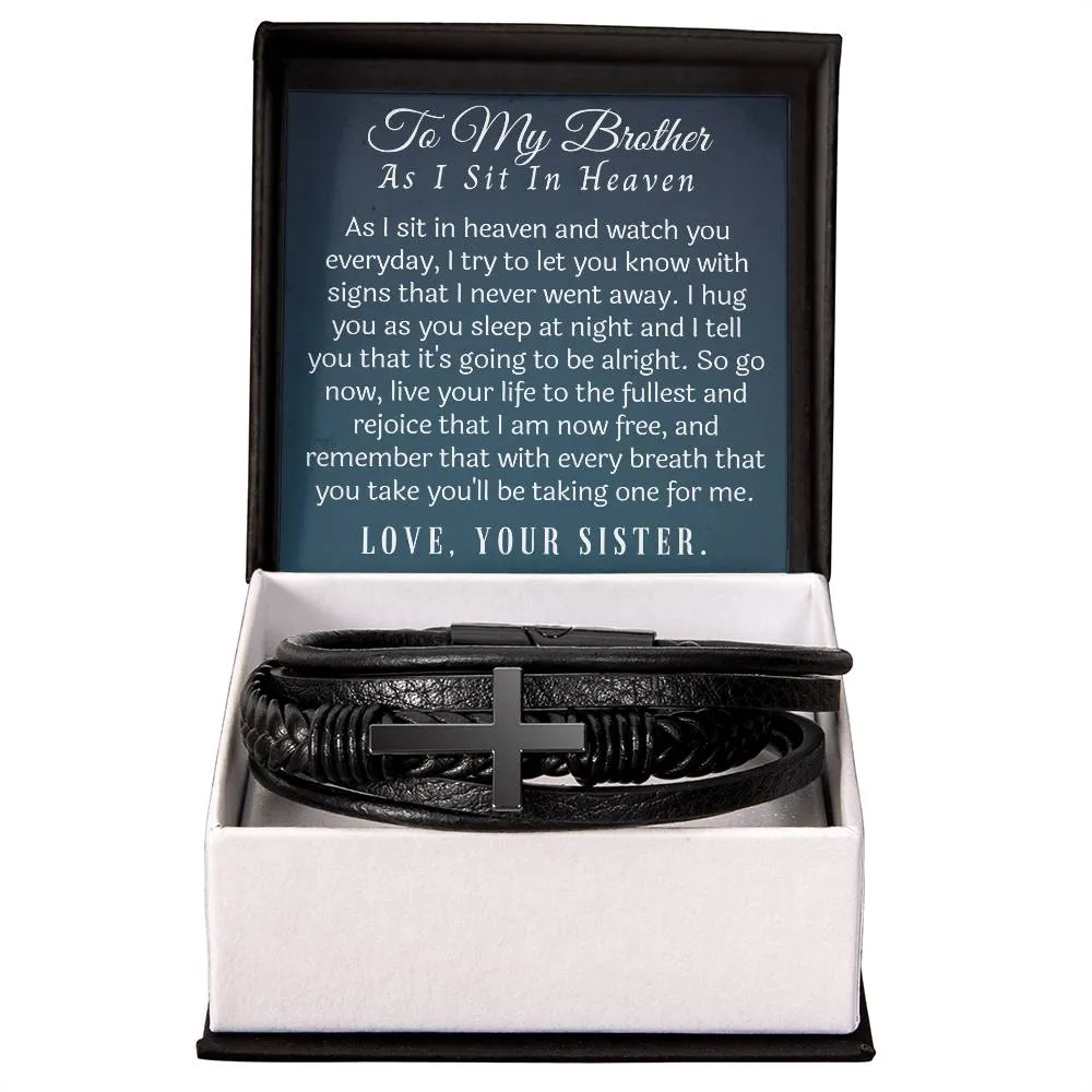 memorial bracelet to my brother from sister in heaven