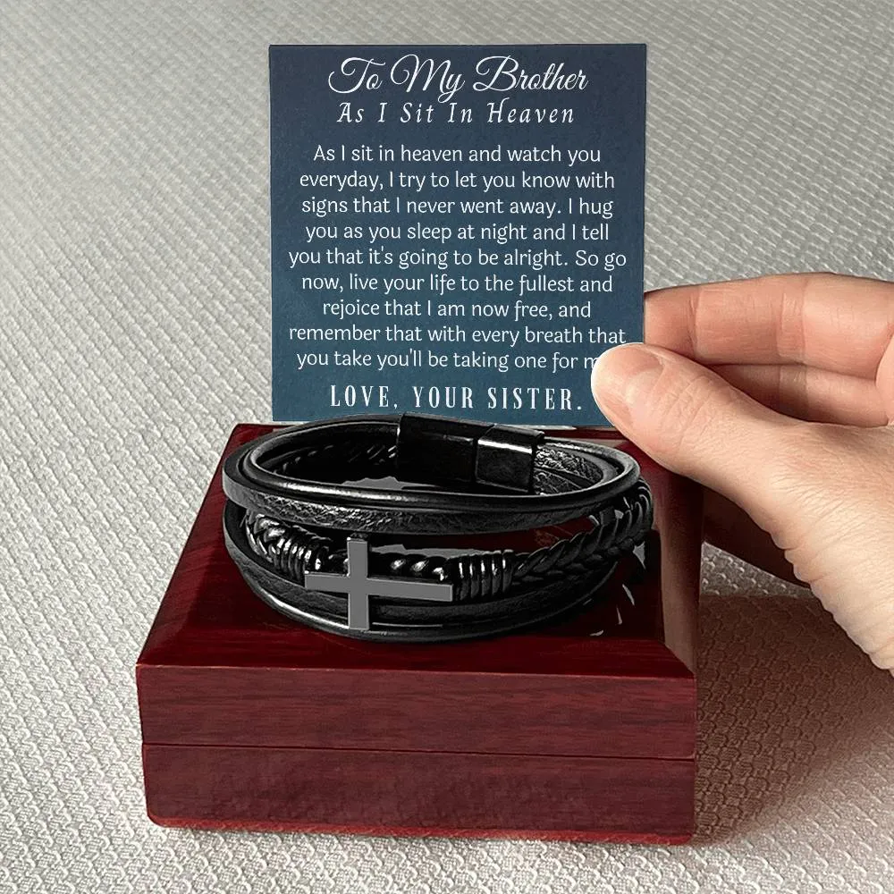 memorial bracelet to my brother from sister in heaven