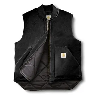 Men's Cotton Duck Vest Arctic Quilt Lined