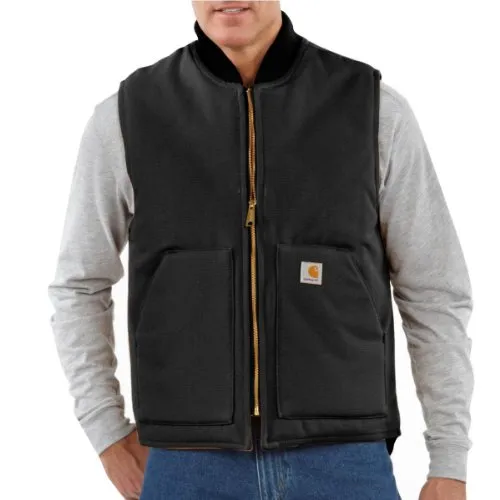 Men's Cotton Duck Vest Arctic Quilt Lined