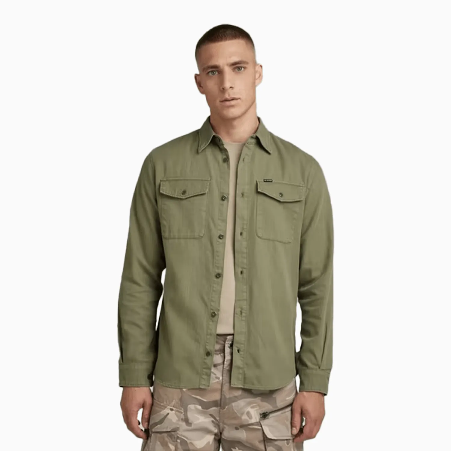 Men's Marine Slim Long Sleeved Shirt