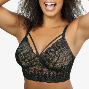 Mia Lace Bralette - Black -