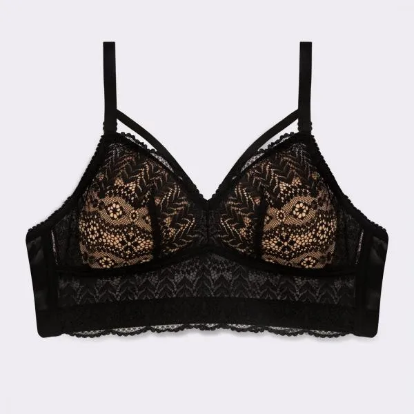 Mia Lace Bralette - Black -