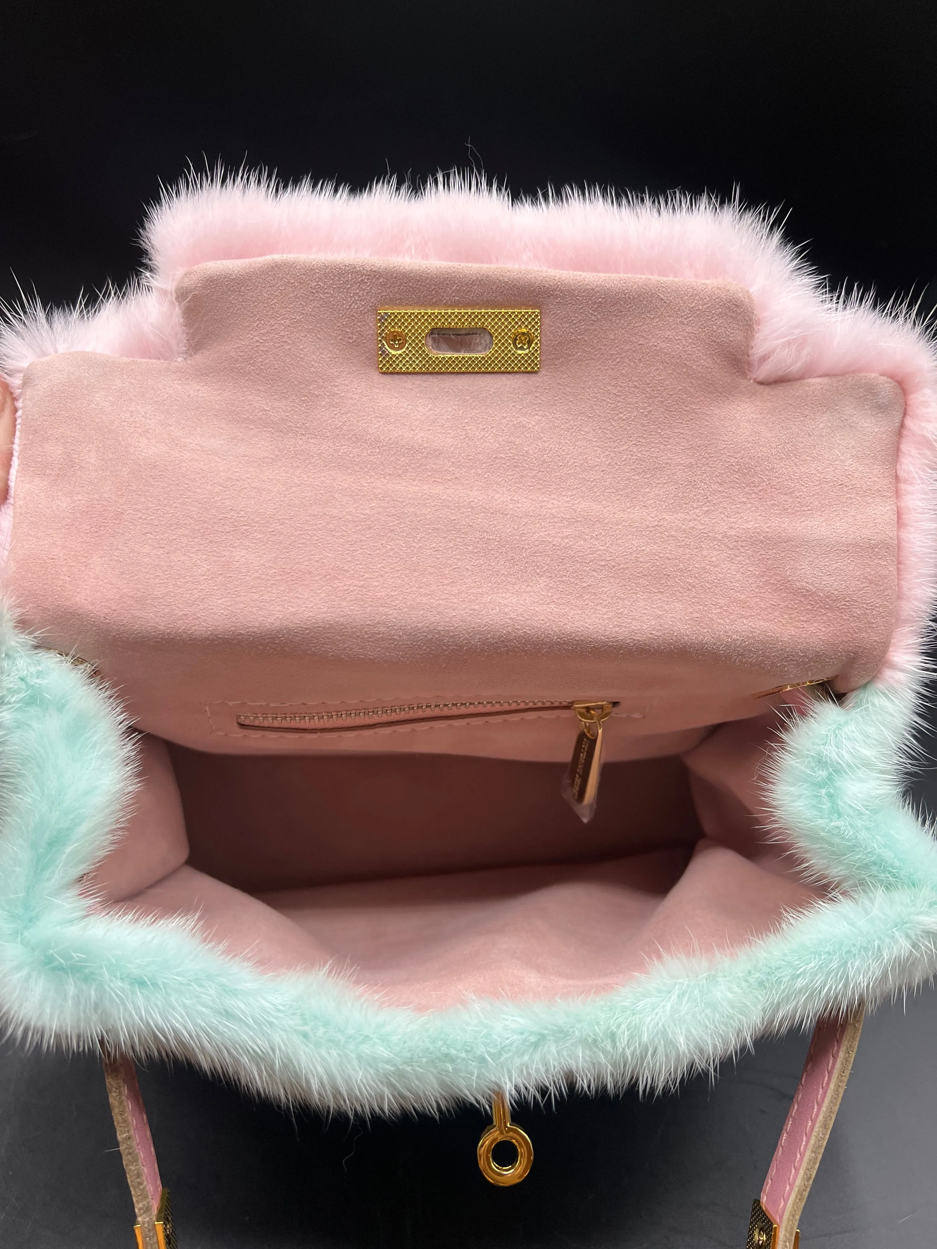 Mint and Pink Mink