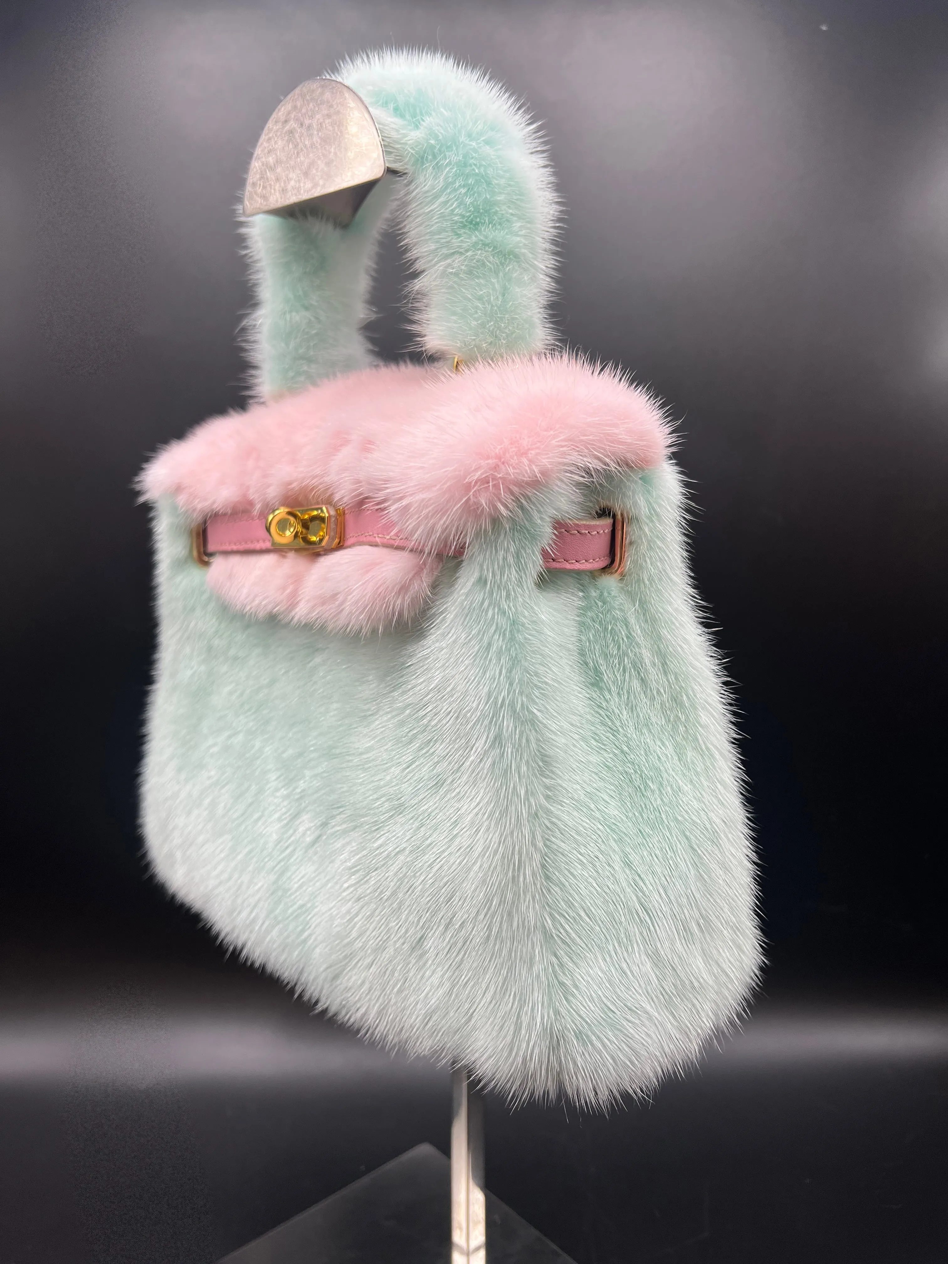 Mint and Pink Mink