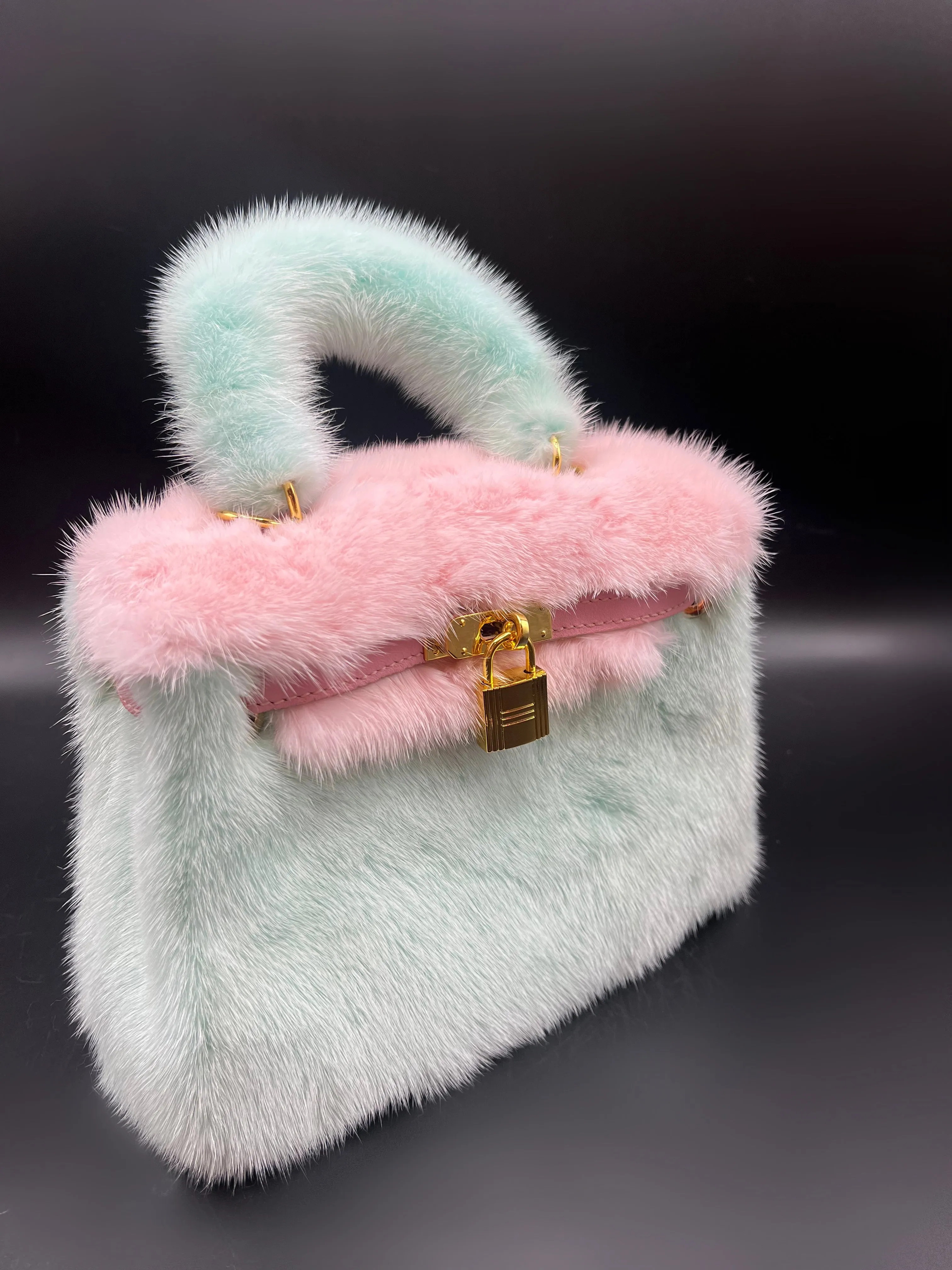 Mint and Pink Mink
