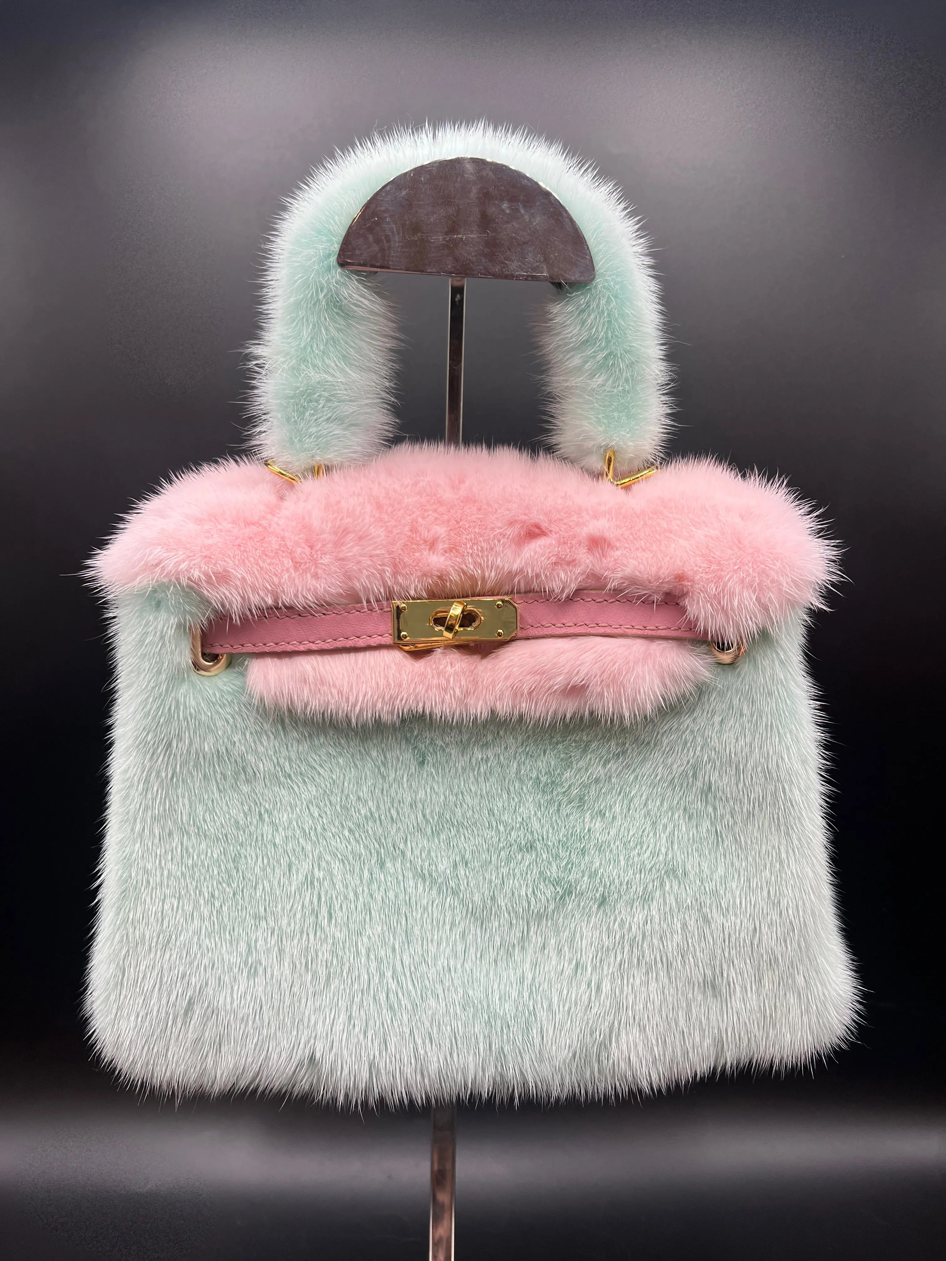 Mint and Pink Mink