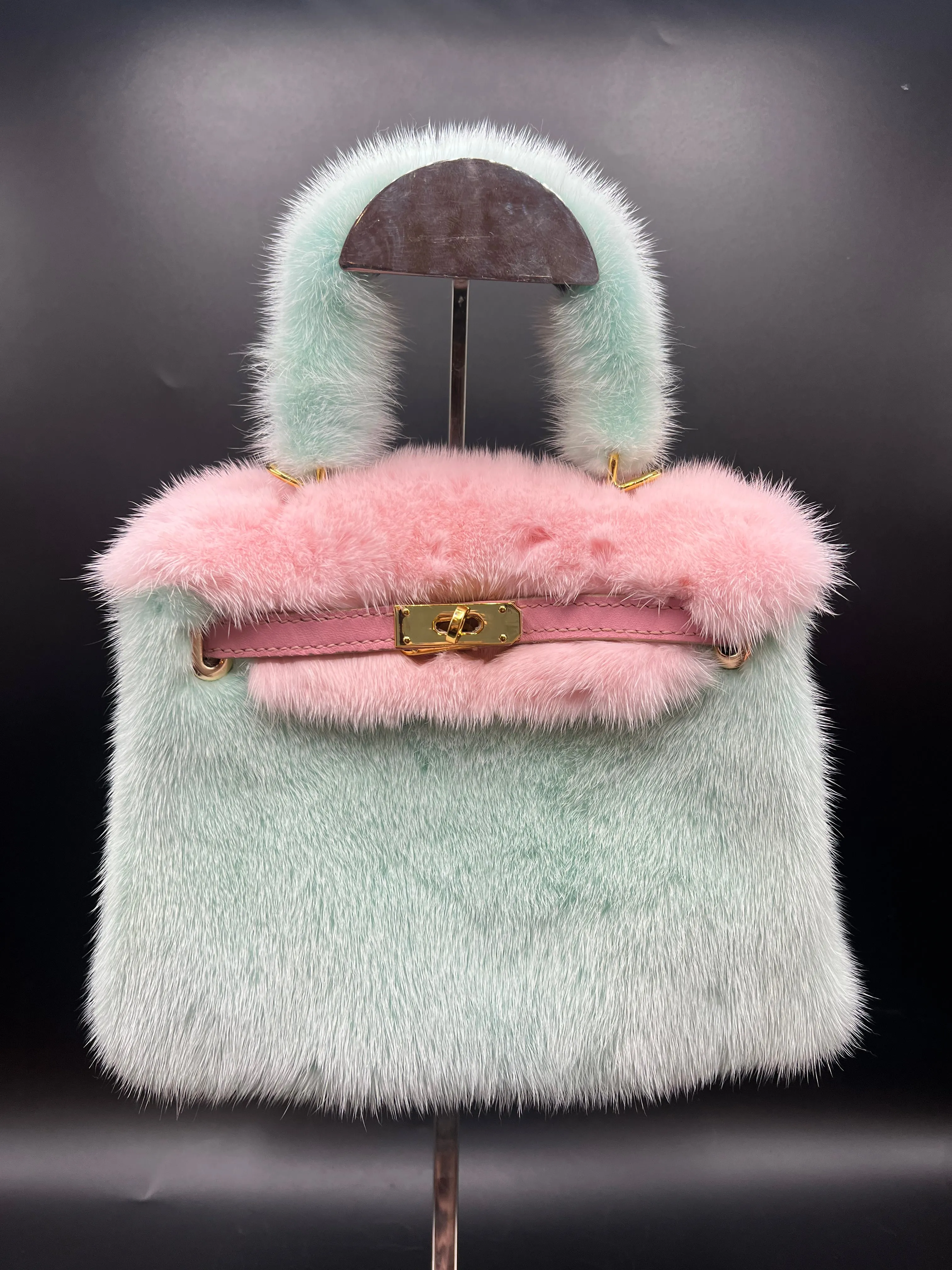 Mint and Pink Mink