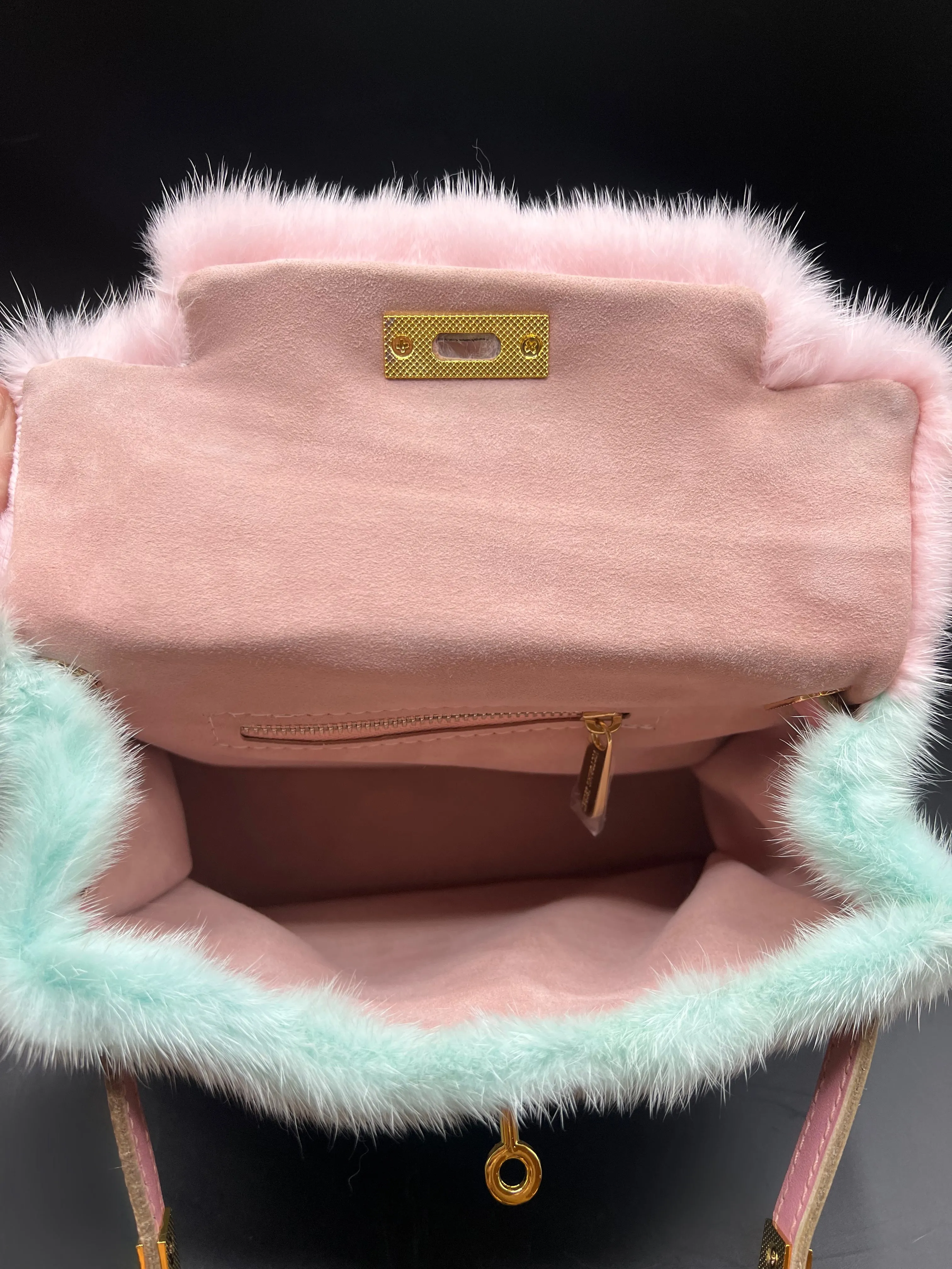 Mint and Pink Mink