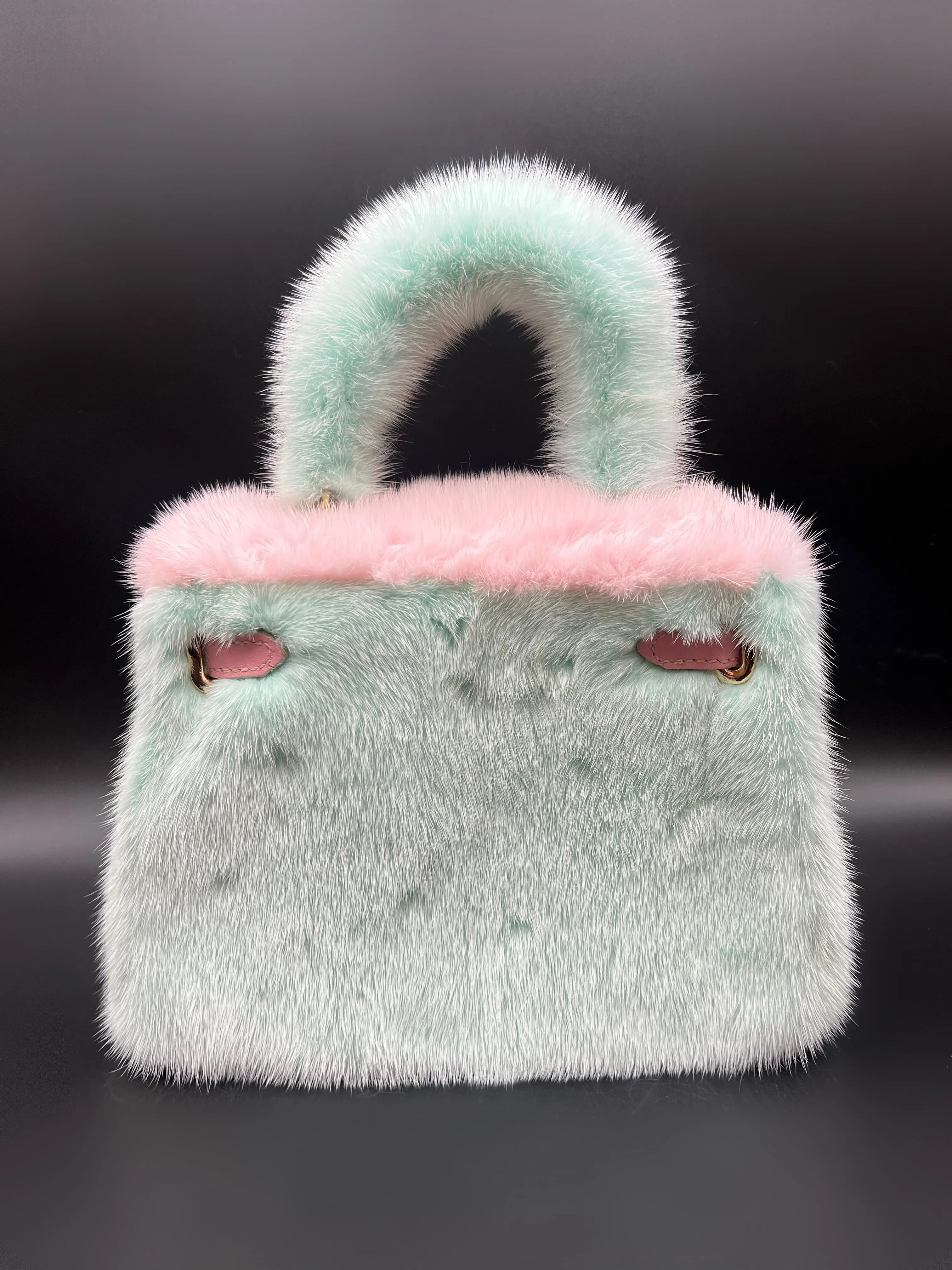 Mint and Pink Mink
