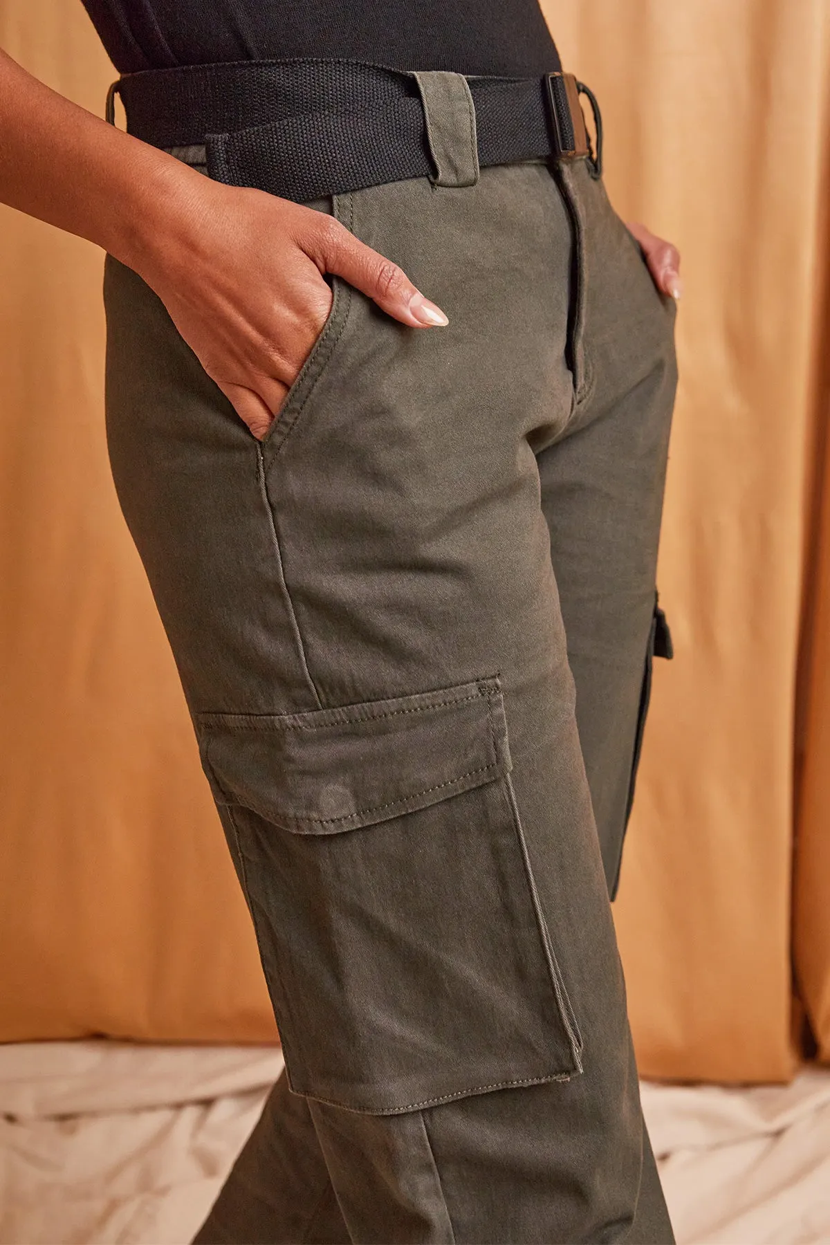 Missy High Rise Belted Cargo Pant, Pack of 6