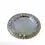 Mobler Vintage silver plated round tray with embossed flower pattern from Sweden early