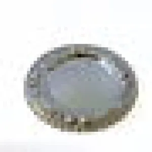 Mobler Vintage silver plated round tray with embossed flower pattern from Sweden early