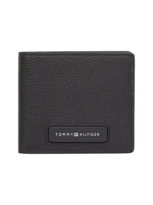 Monogram Leather Bifold Card Wallet in Black