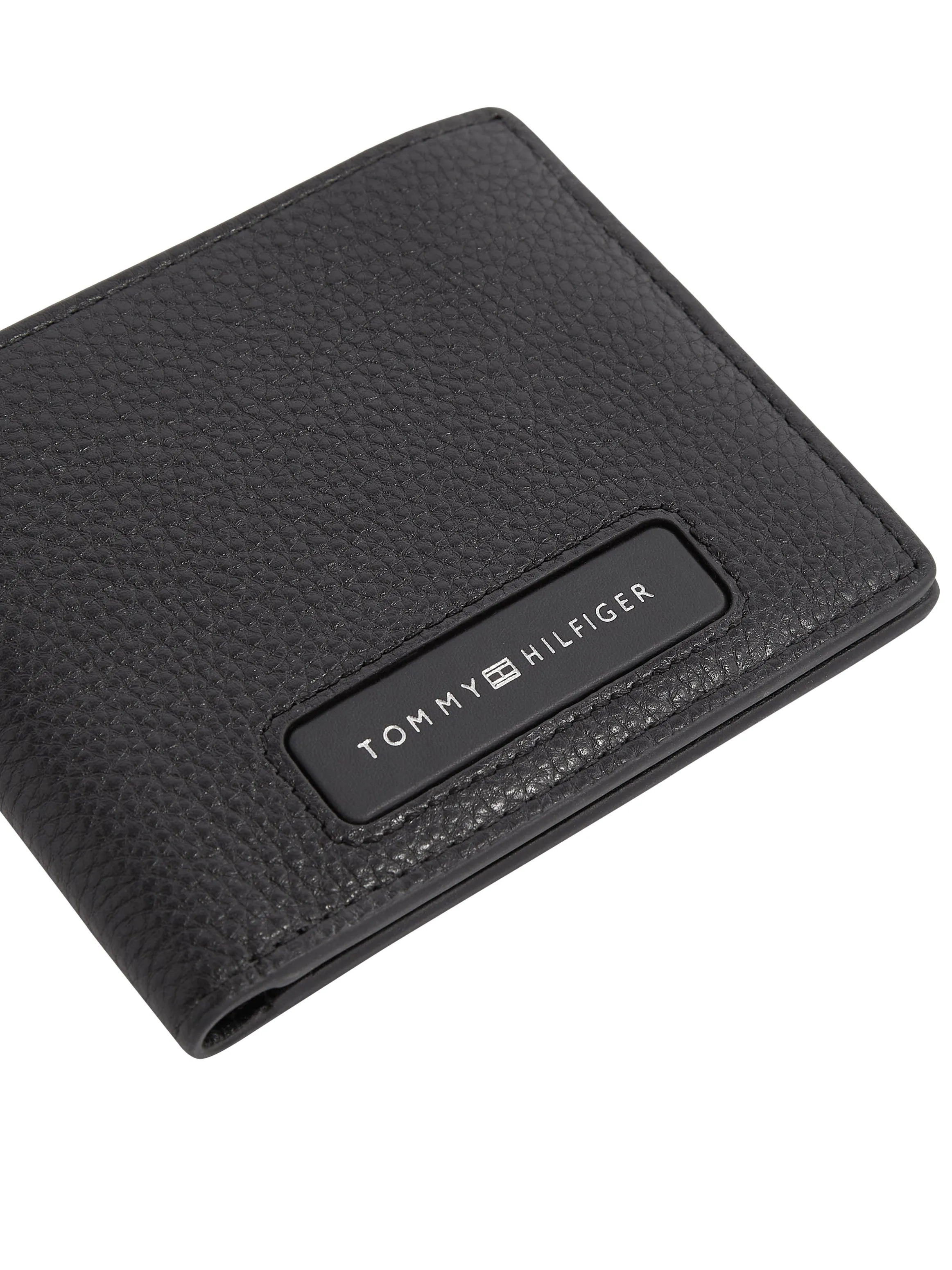 Monogram Leather Bifold Card Wallet in Black