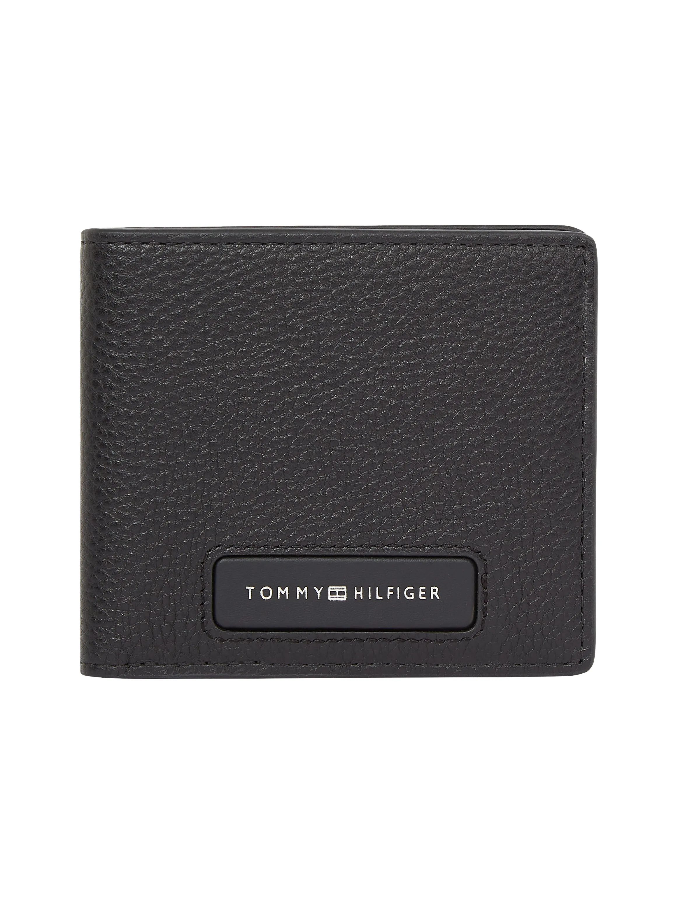 Monogram Leather Bifold Card Wallet in Black