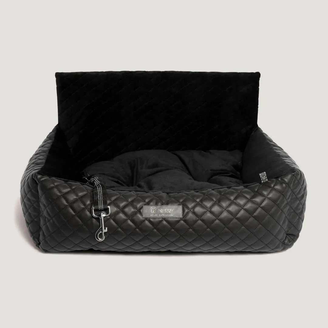 NANDOG FLORIDA - LARGE BLACK VEGAN LEATHER CAR SEAT