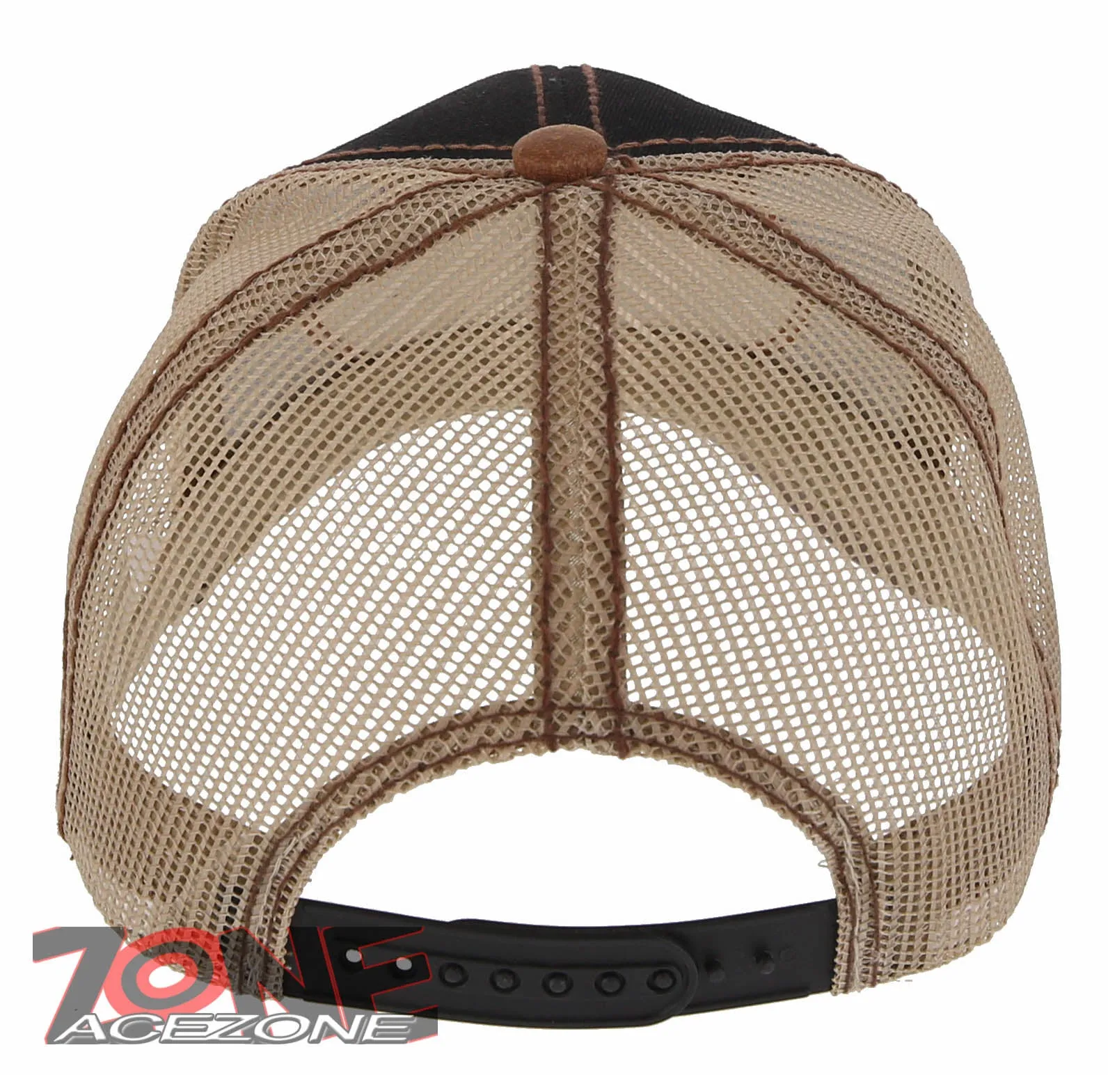 NEW! COCK ROOSTER FIGHT MESH TRUCKER SNAPBACK BASEBALL CAP HAT BLACK TAN