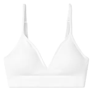 New George Women's Medium Support Back Closure Seamless Bralette, white, Sz L!