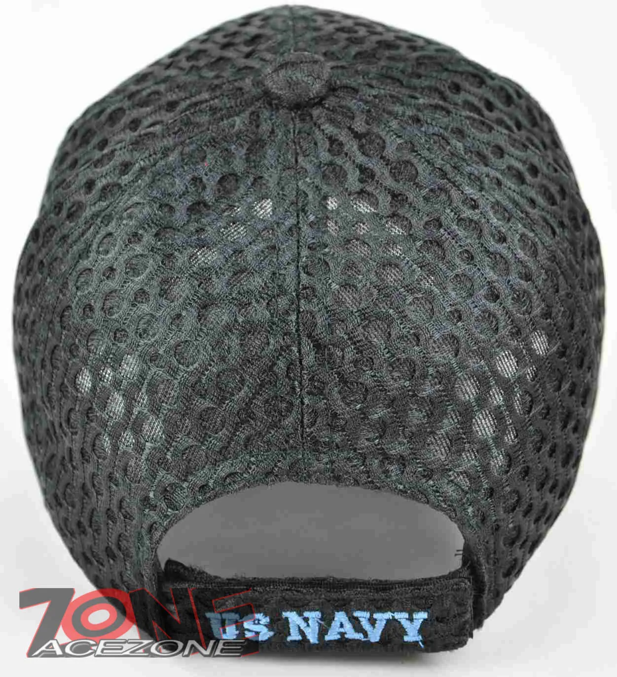 NEW! MESH W/LEATHER US NAVY USN CAP HAT BLACK