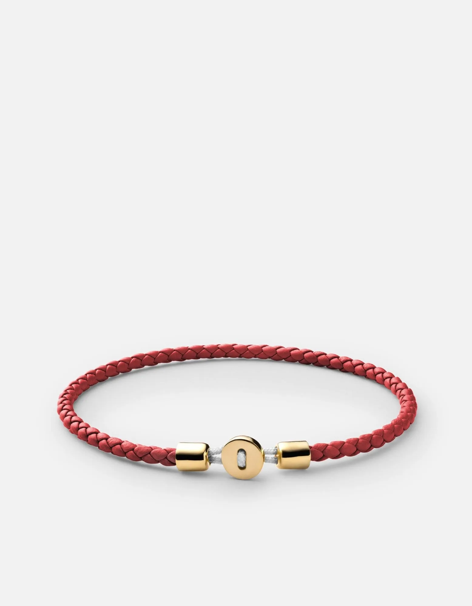 Nexus Leather Bracelet, Gold Vermeil