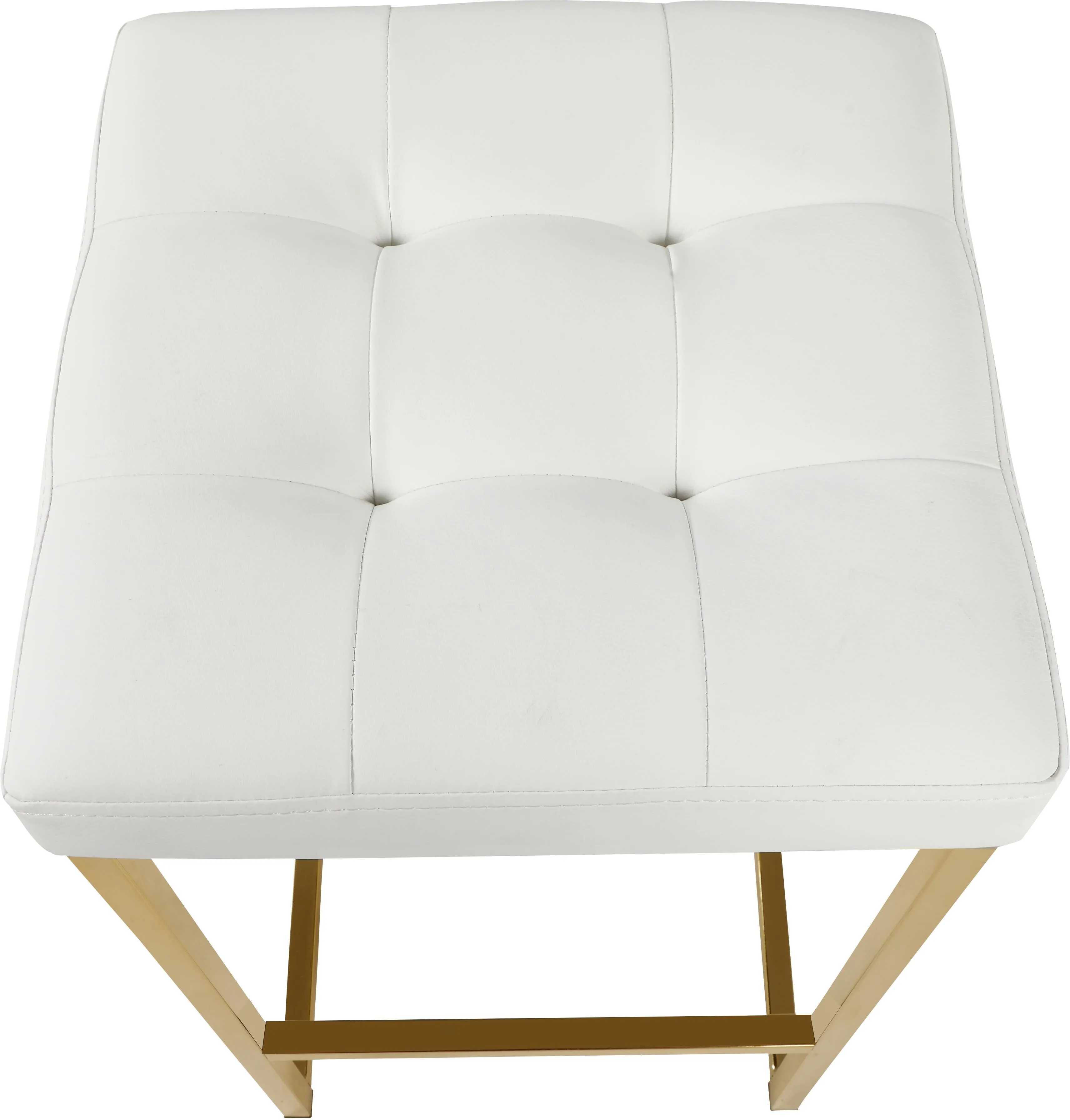 Nicola White Faux Leather Stool