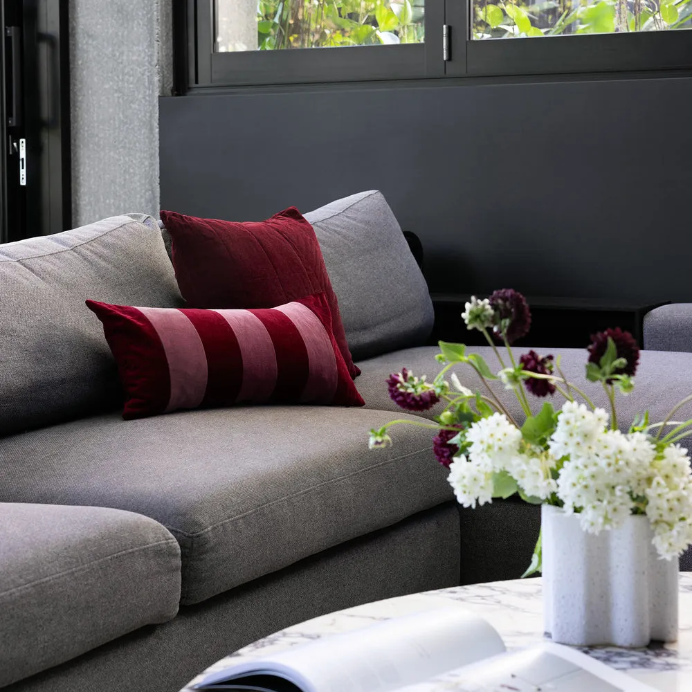 Nuno Square Cushion - Sangria