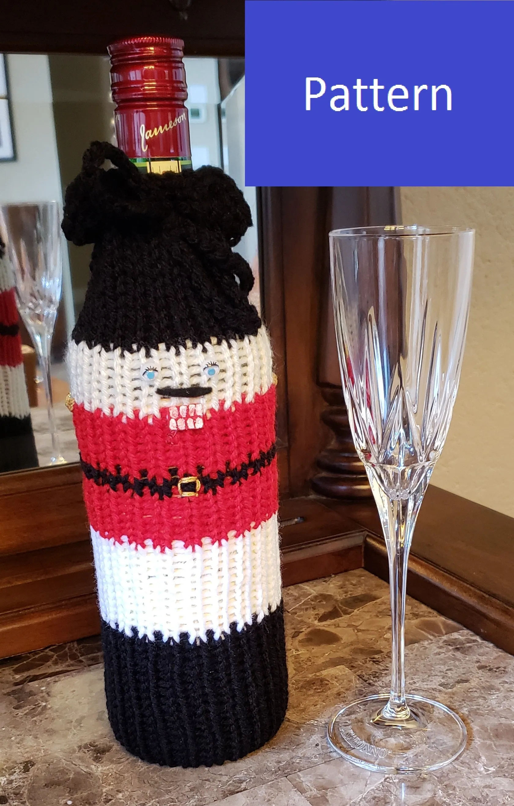 Nutcracker/Toy Soldier Wine Bag Addi Pro Pattern