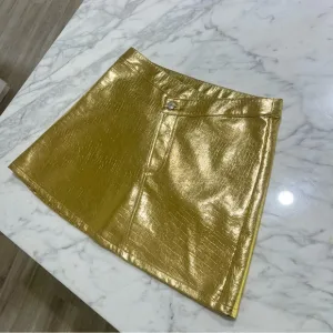 NWOT Torn by RONNY KOBO Metallic Gold Skirt