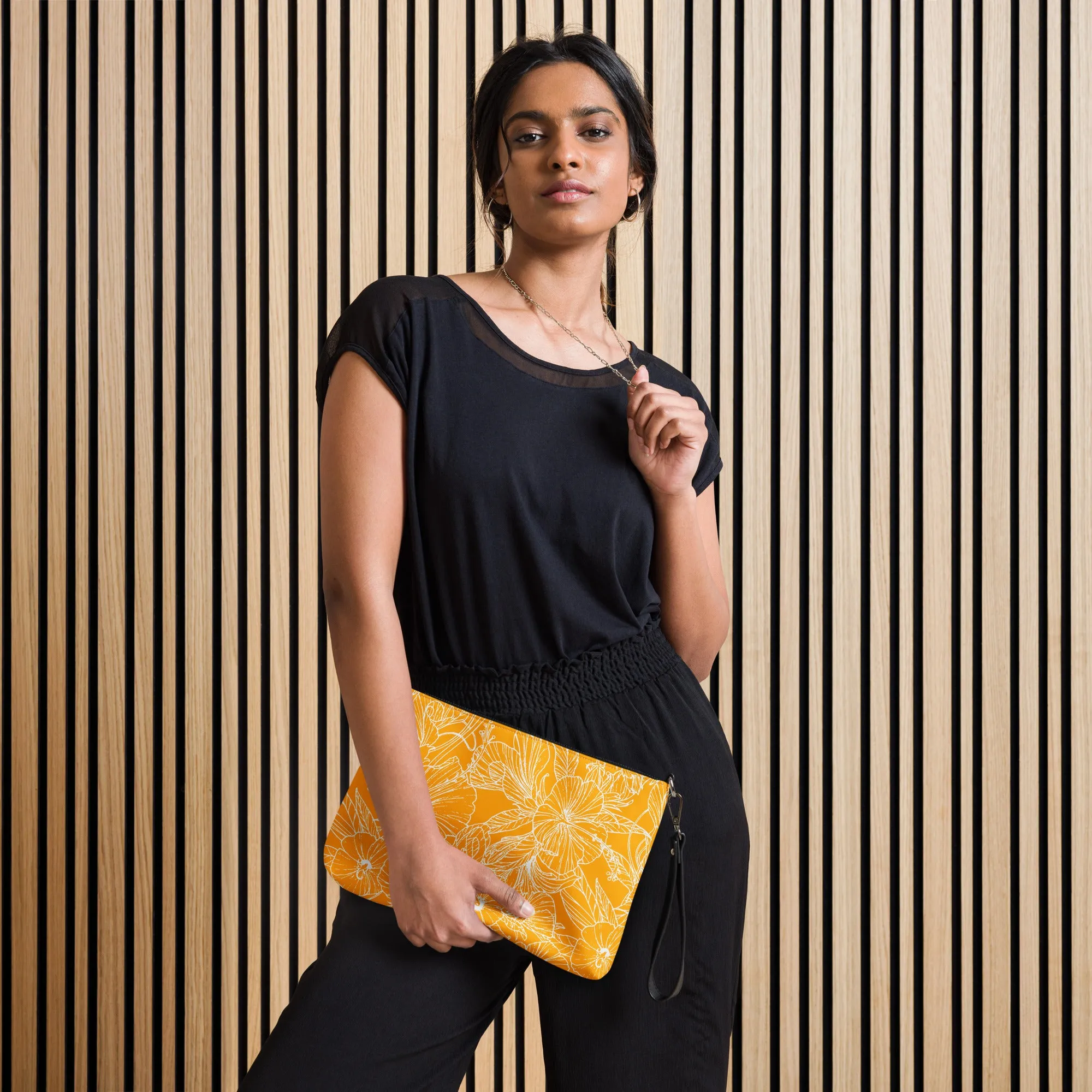 Orange Hibiscus Crossbody bag