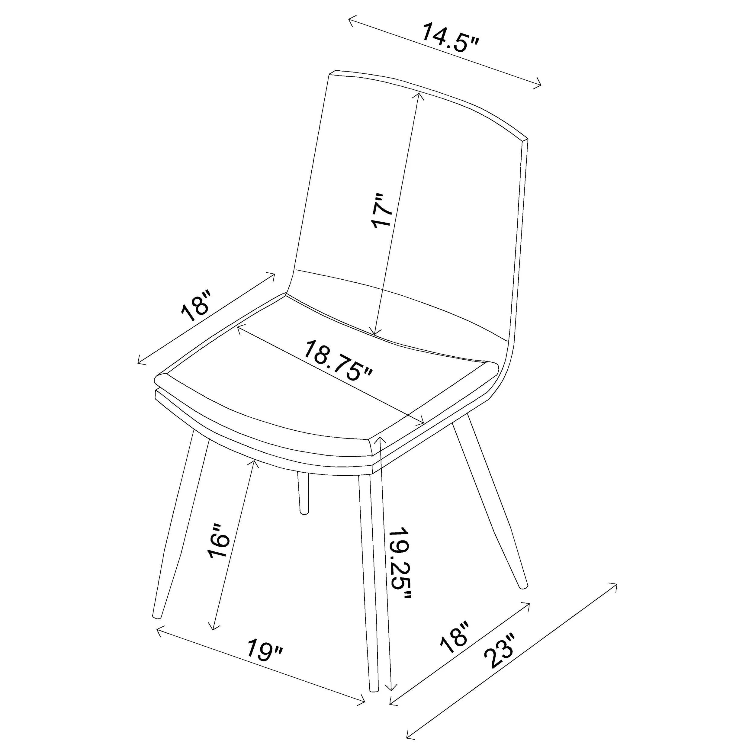 Ortega Upholstered Dining Side Chair Coffee (Set of 2)