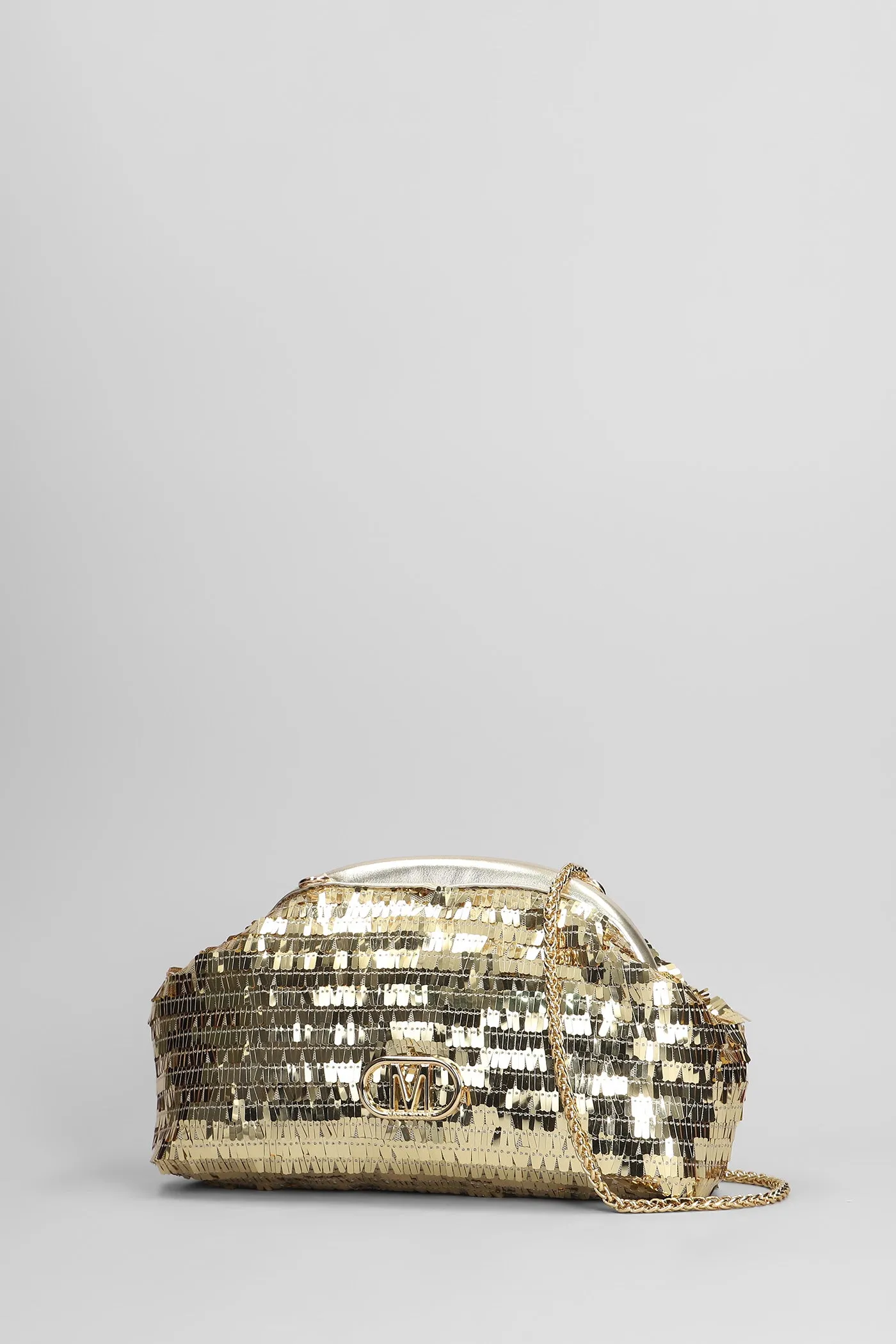 Pailettes Clutch Shoulder bag in gold faux leather