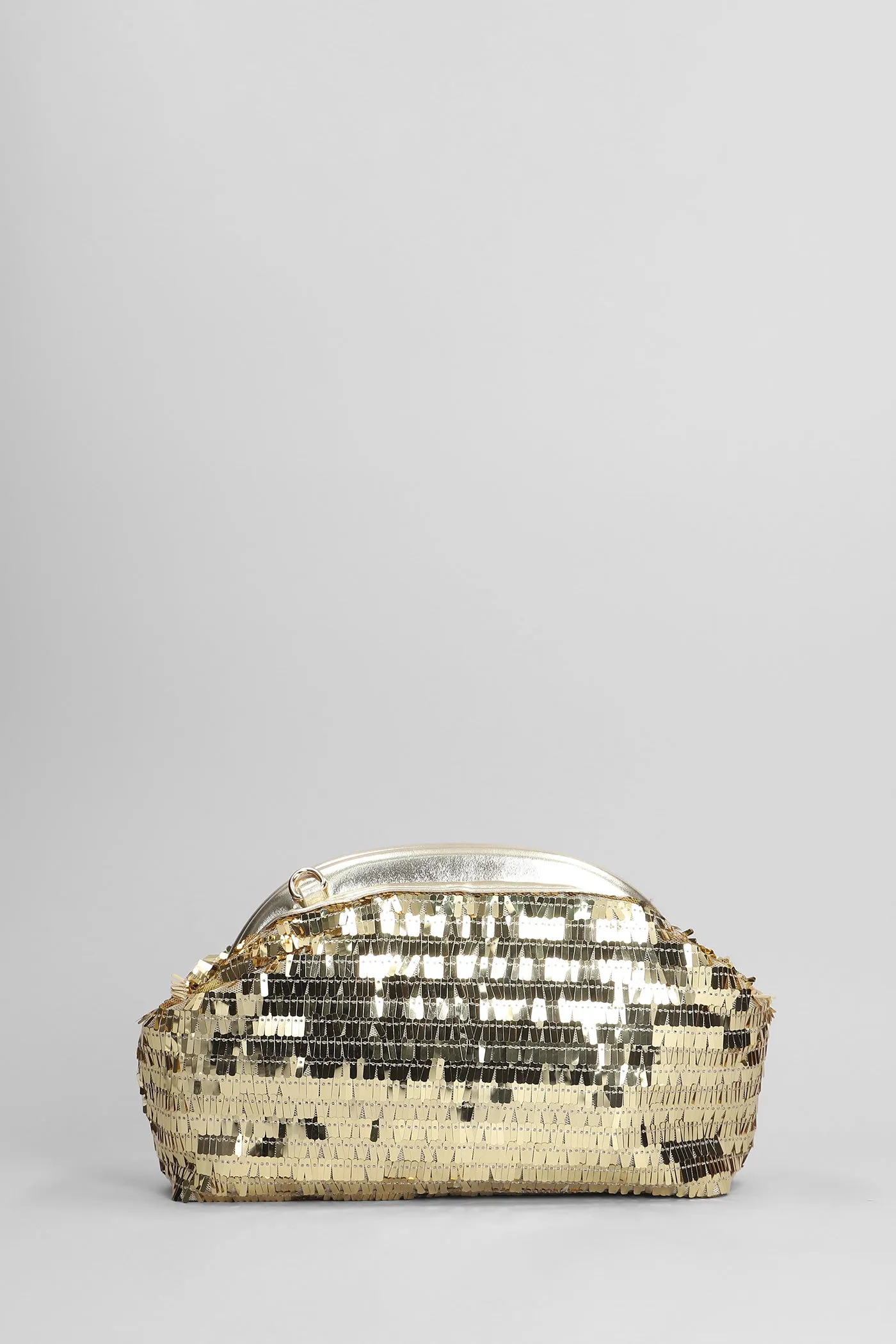 Pailettes Clutch Shoulder bag in gold faux leather