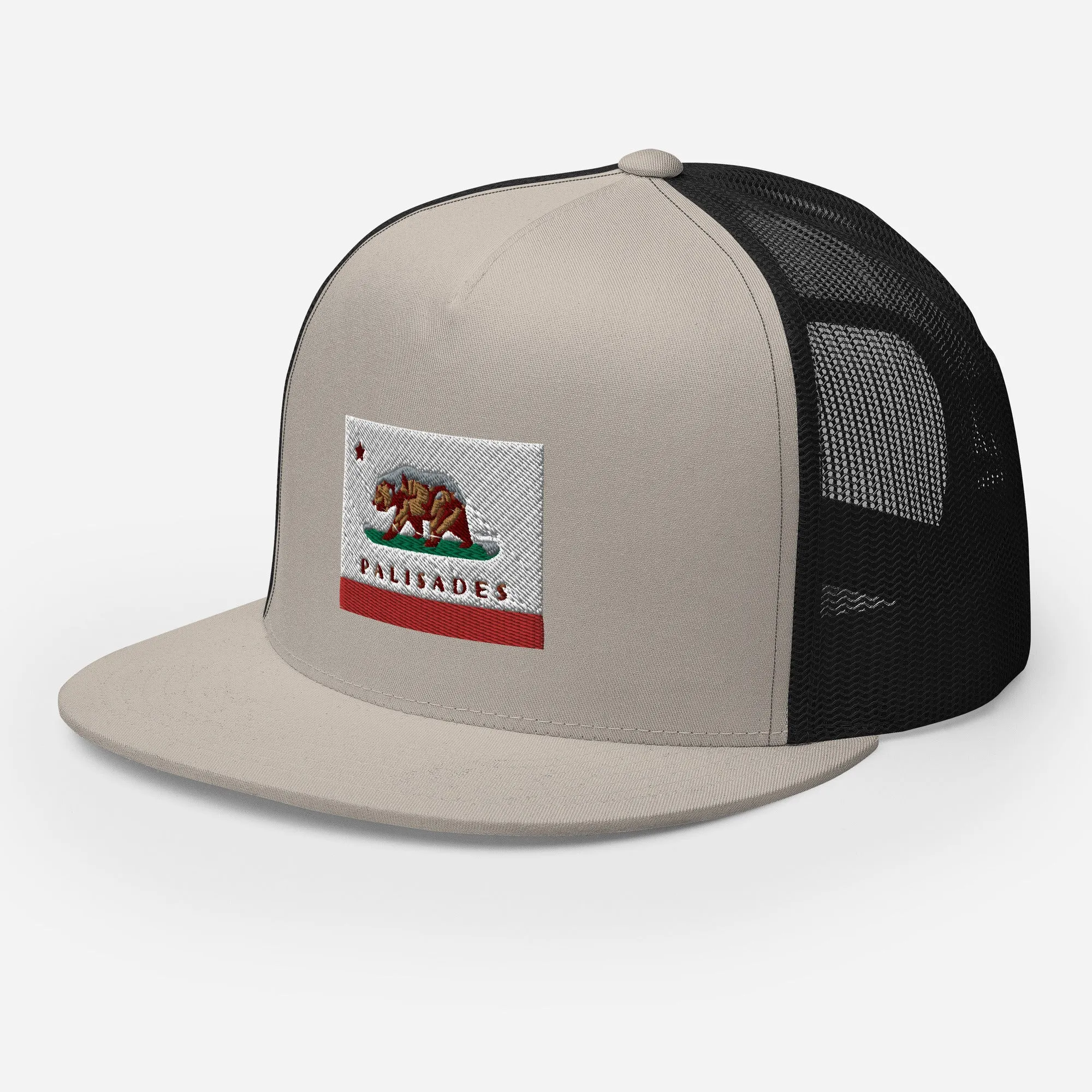Palisades CA Flag Trucker Cap